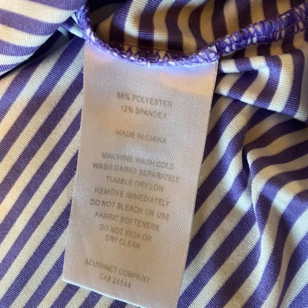 FootJoy Polo Golf Shirt- Men’s Size Large -Purple Stripes - Picture 10 of 10